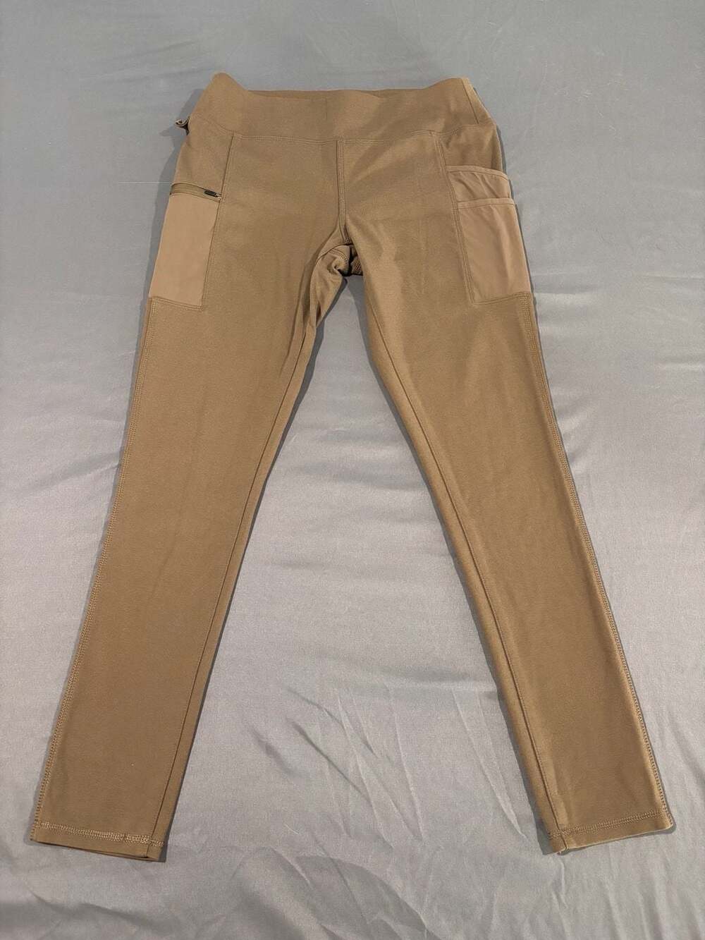 Carhartt Fitted Women's M (8-10) Brown High-Rise Utility Leggings with Pockets